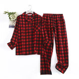 pyjama femme flanelle de coton carreaux rouge noir