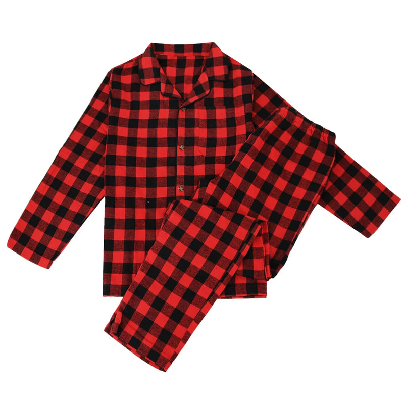 pyjama flanelle homme carreaux moderne rouge et noir